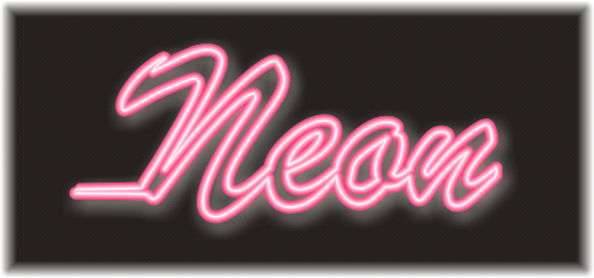 Тень для текста в стиле NEON